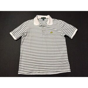Masters Collection Men's 60's 2-ply Mercerized Polo Shirt‎ Large Green Striped